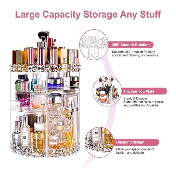 Clear Rotating Organizer - Picture 1 of 3